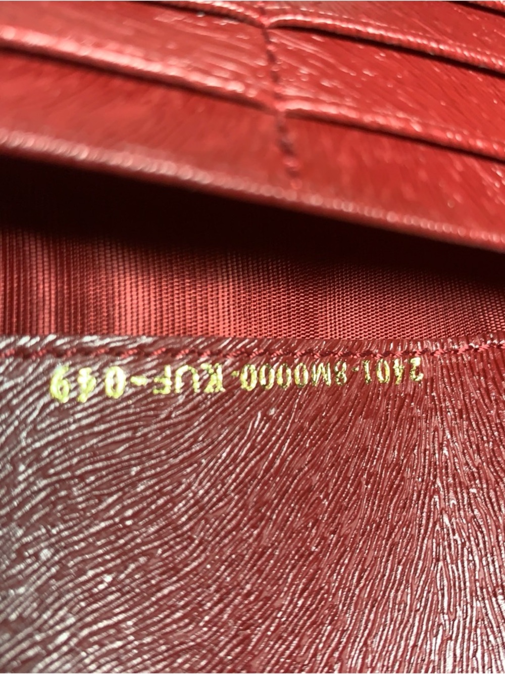 Fendi Red Wallet with Gold Logo